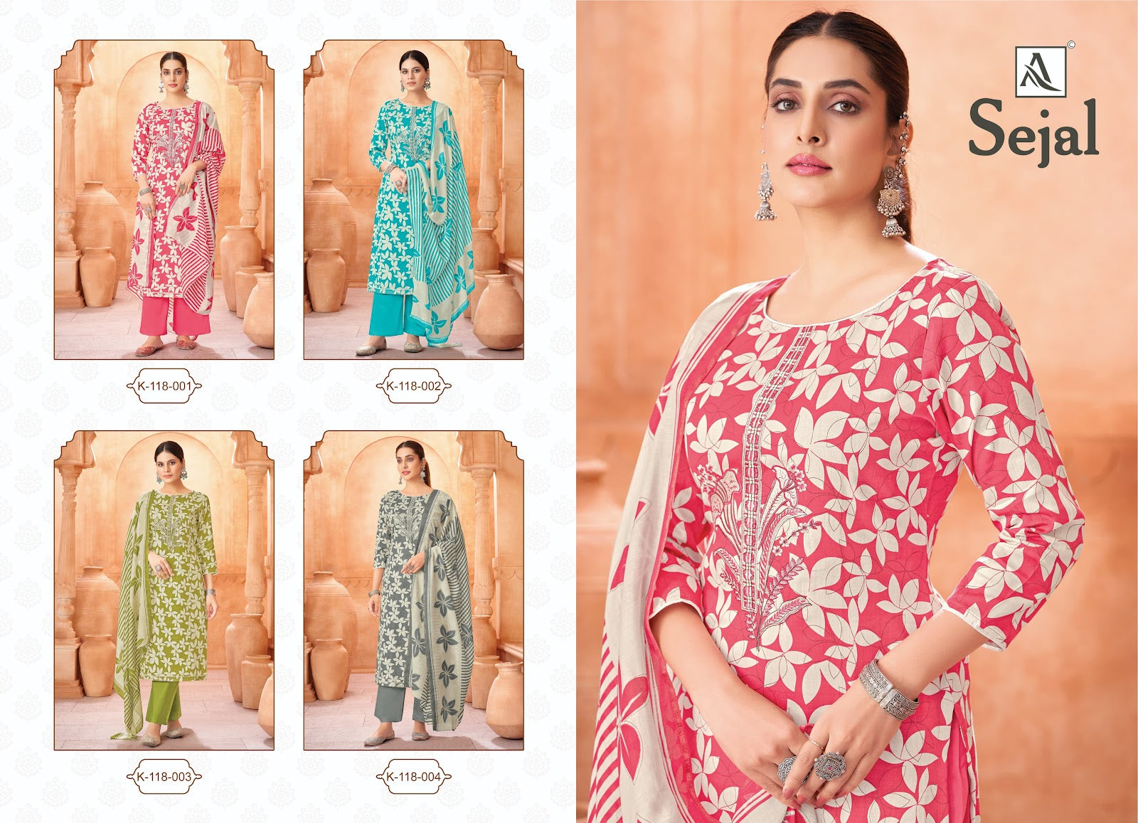 Sejal Alok Zam Karachi Salwar Suits Exporter India