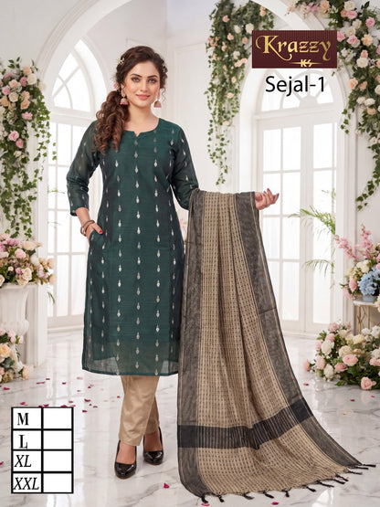 Sejal Krazzy Kanha Silk Readymade Pant Style Suits Wholesale