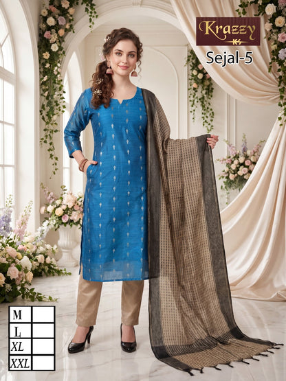 Sejal Krazzy Kanha Silk Readymade Pant Style Suits Wholesale