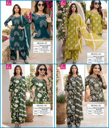 Sejal Viyaa Liva Reyon Readymade Plazzo Style Suits Wholesale Price