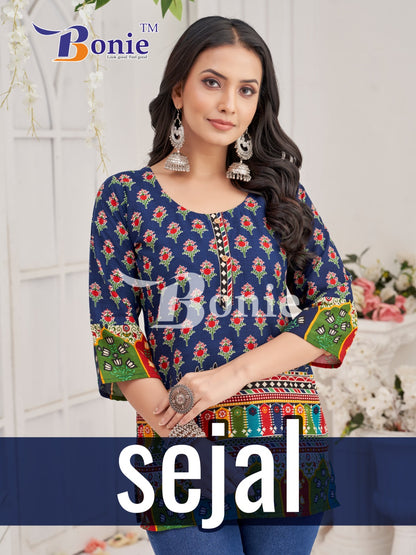 Sejal Vol 1 Bonie Reyon Short Kurtis Exporter