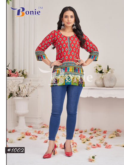 Sejal Vol 1 Bonie Reyon Short Kurtis Exporter