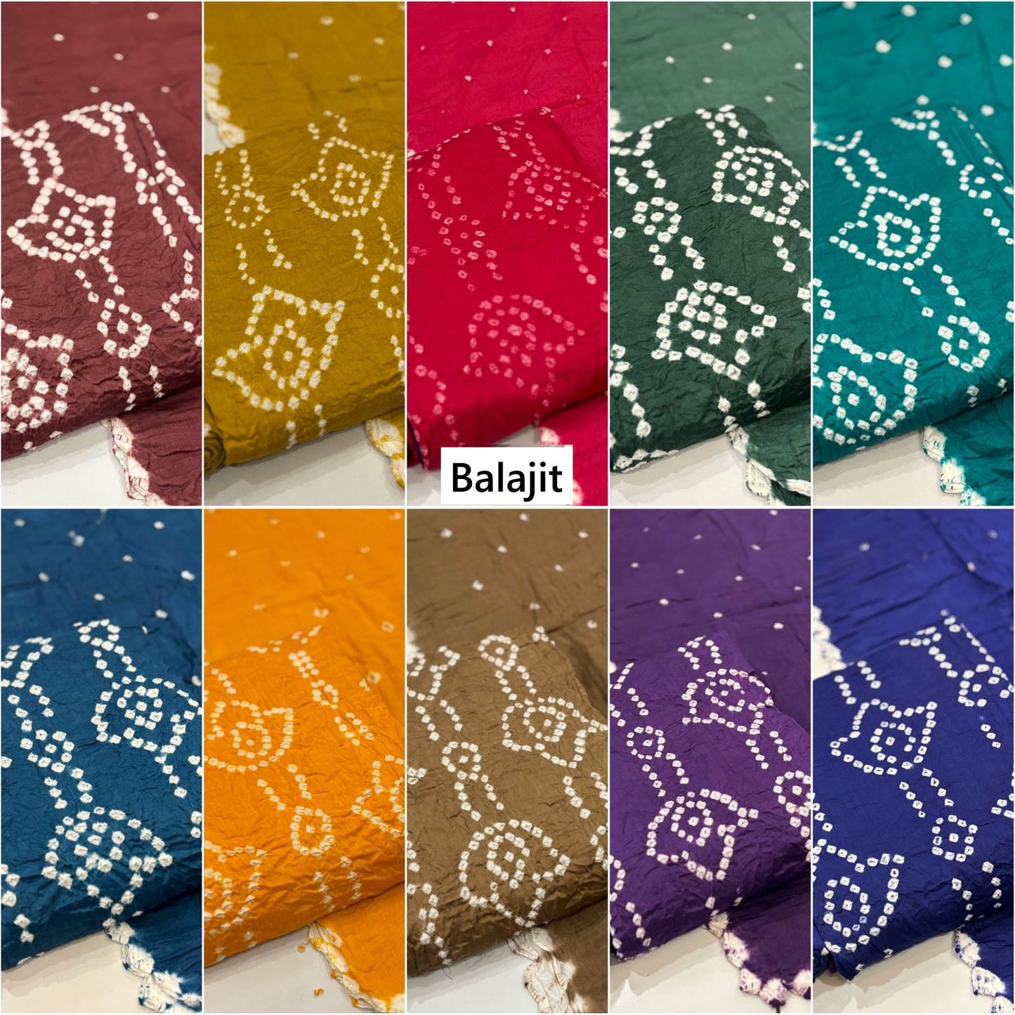 Self Bandhej 3010 Balajit Cotton Satin Salwar Suits Supplier India