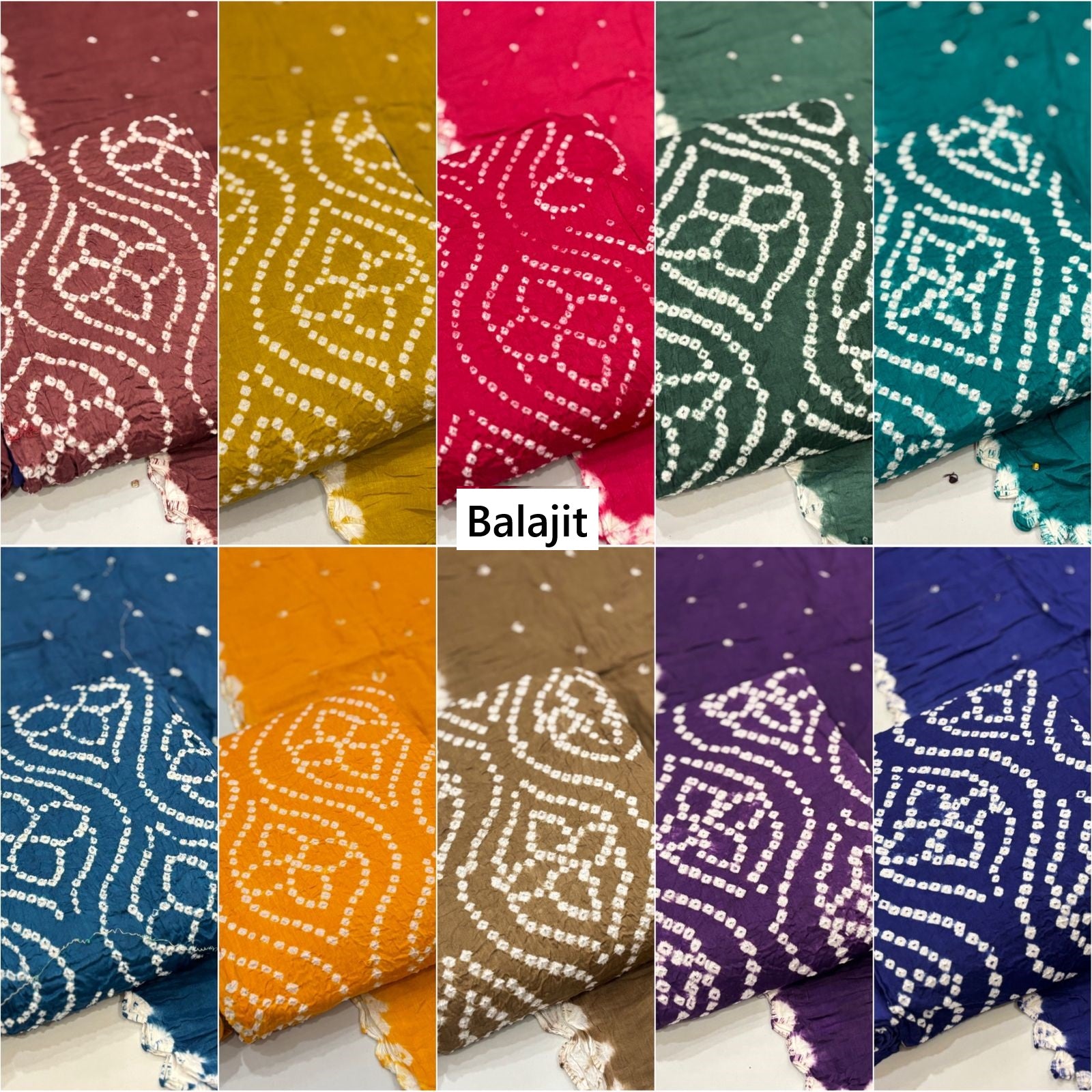 Self Bandhej 3010 Balajit Cotton Satin Salwar Suits Supplier India