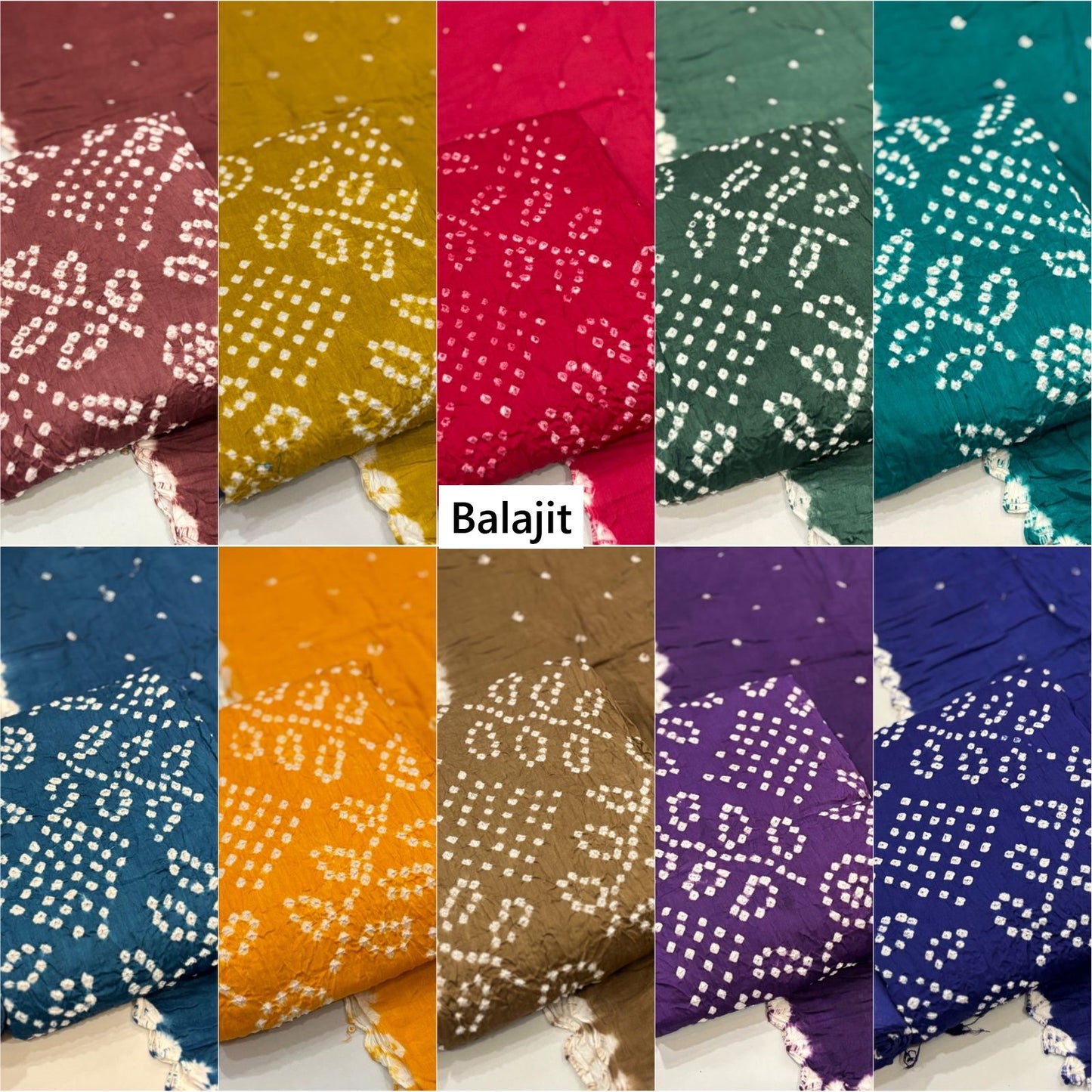 Self Bandhej 3010 Balajit Cotton Satin Salwar Suits Supplier India