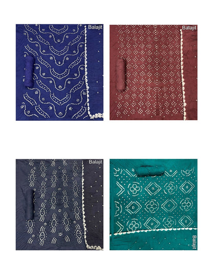 Self Bandhej Concept 2107 Balajit Sartin Cotton Salwar Suits Manufacturer Ahmedabad