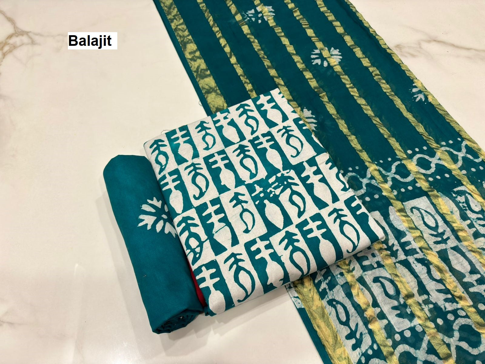 Self Matching 0407 Balajit Cotton Salwar Suits Exporter Ahmedabad
