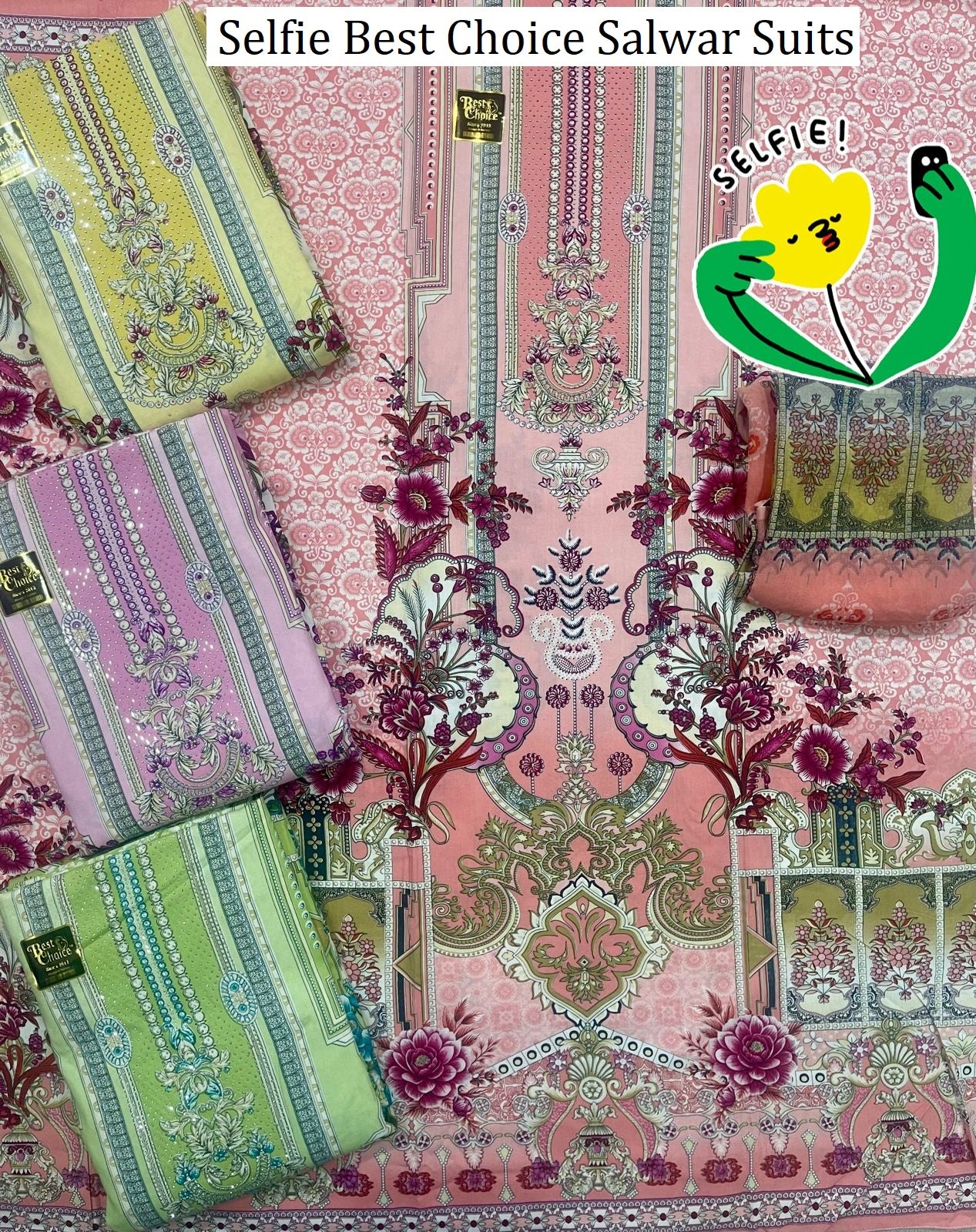 Selfie Best Choice Pure Rayon Salwar Suits Exporter India