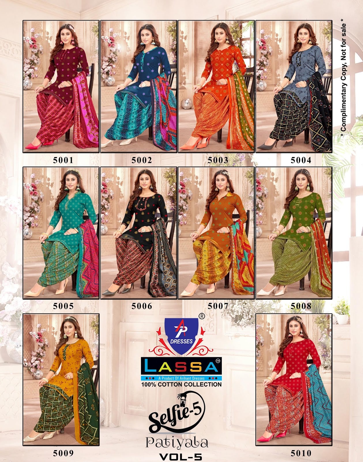 Selfie Vol 5 Patiyala Ap Dresses Cotton Dress Material Wholesaler Gujarat