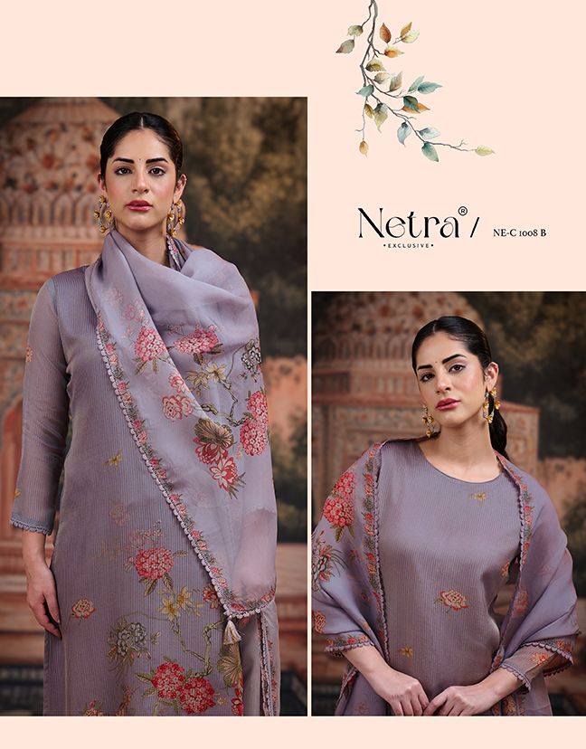Selina Netra Organza Pant Style Suits Wholesale Price