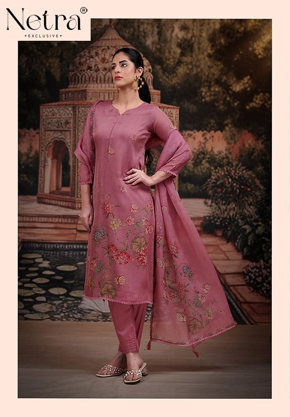 Selina Netra Organza Pant Style Suits Wholesale Price