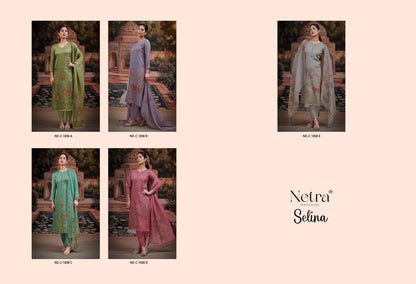 Selina Netra Organza Pant Style Suits Wholesale Price