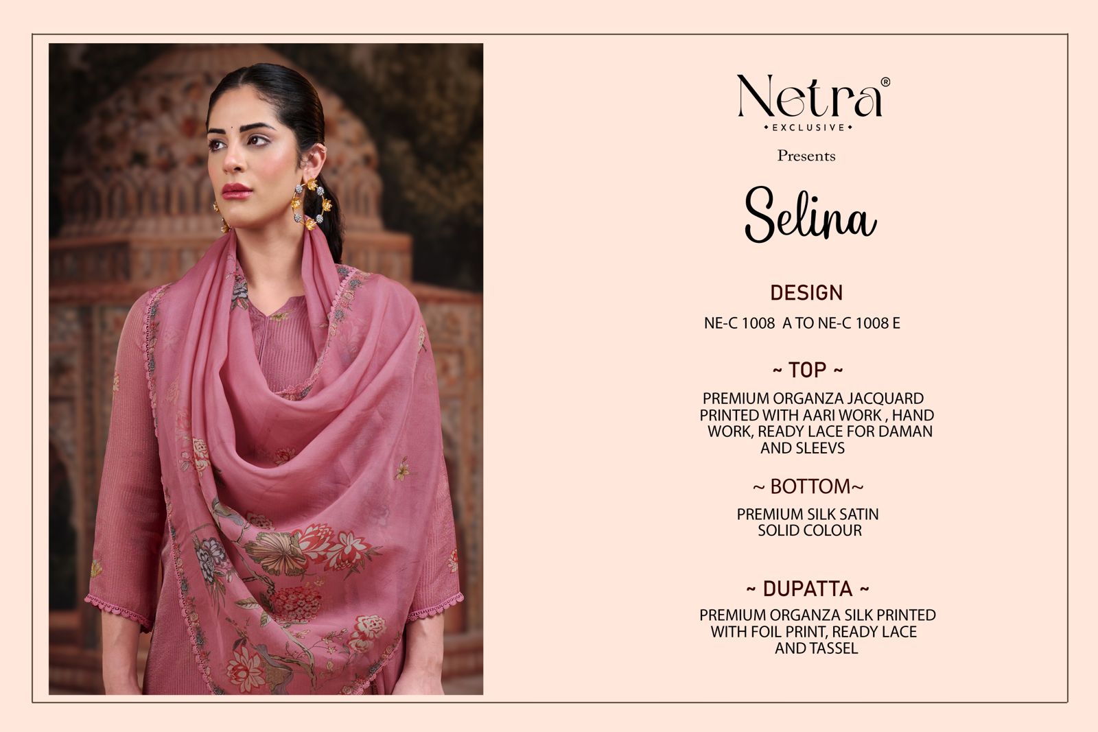 Selina Netra Organza Pant Style Suits Wholesale Price