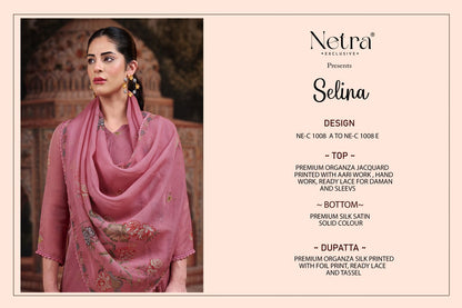 Selina Netra Organza Pant Style Suits Wholesale Price
