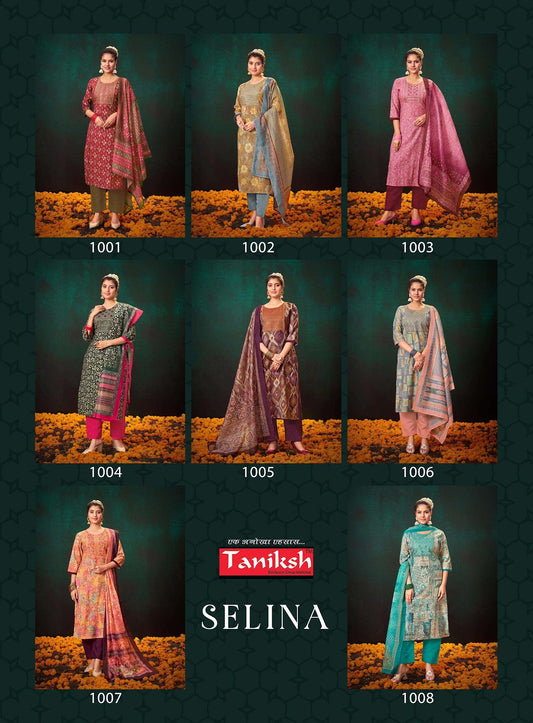 Selina Vol 1 Taniksh Muslin Readymade Pant Style Suits Supplier