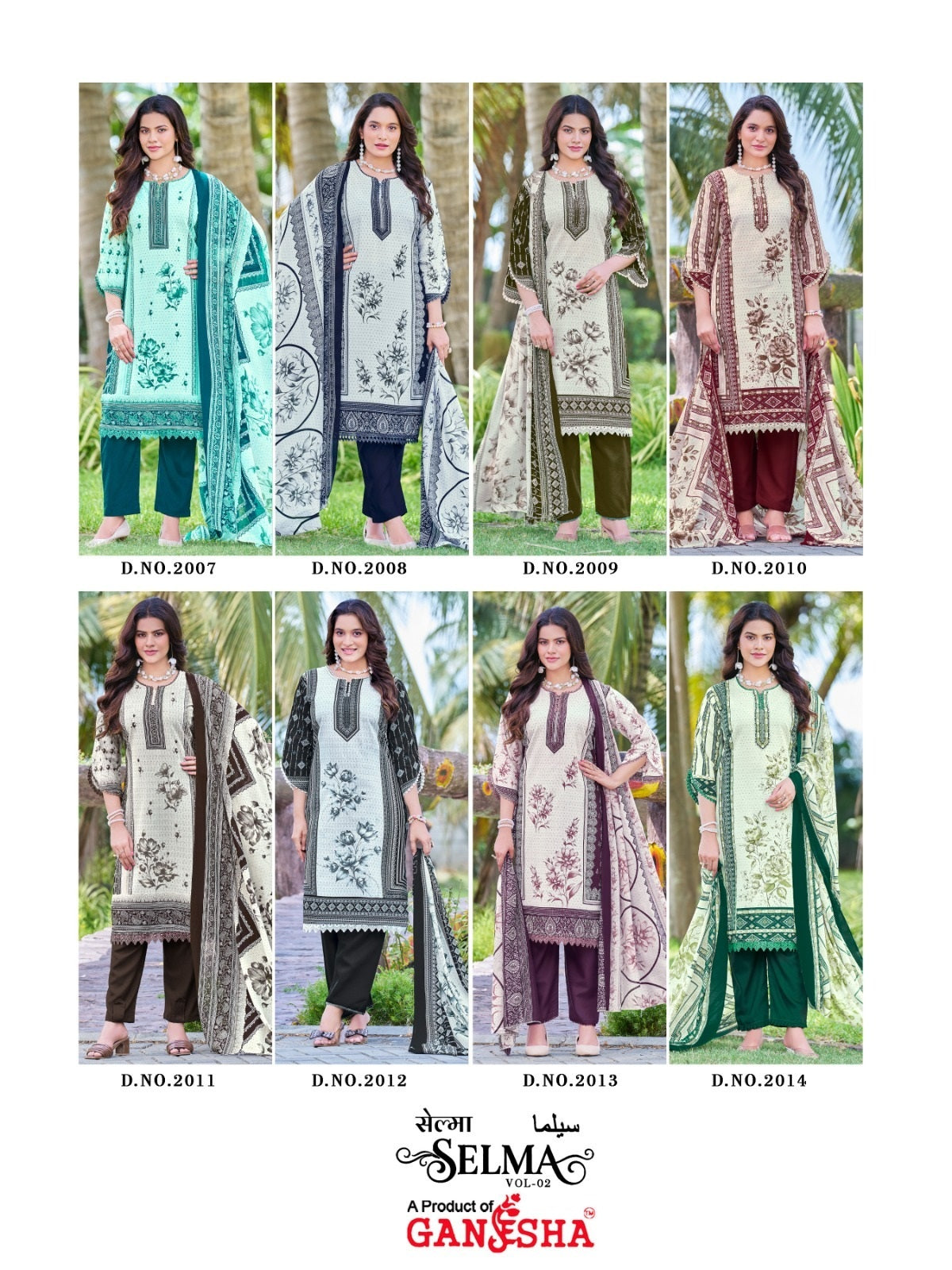 Selma Vol 2 Ganesha Mix Cotton Karachi Salwar Suits Wholesale