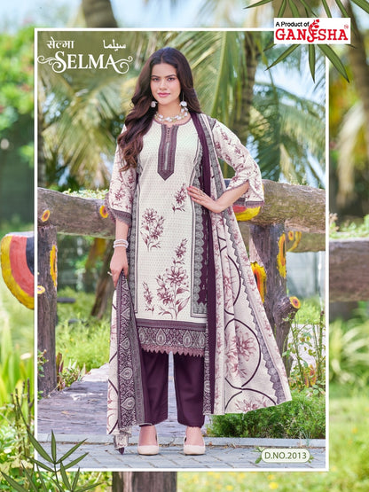 Selma Vol 2 Ganesha Mix Cotton Karachi Salwar Suits Wholesale