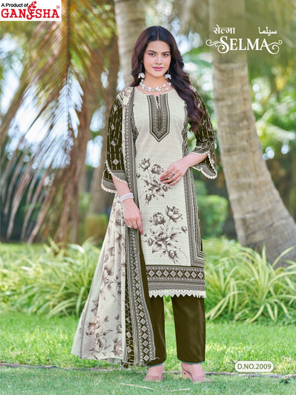 Selma Vol 2 Ganesha Mix Cotton Karachi Salwar Suits Wholesale