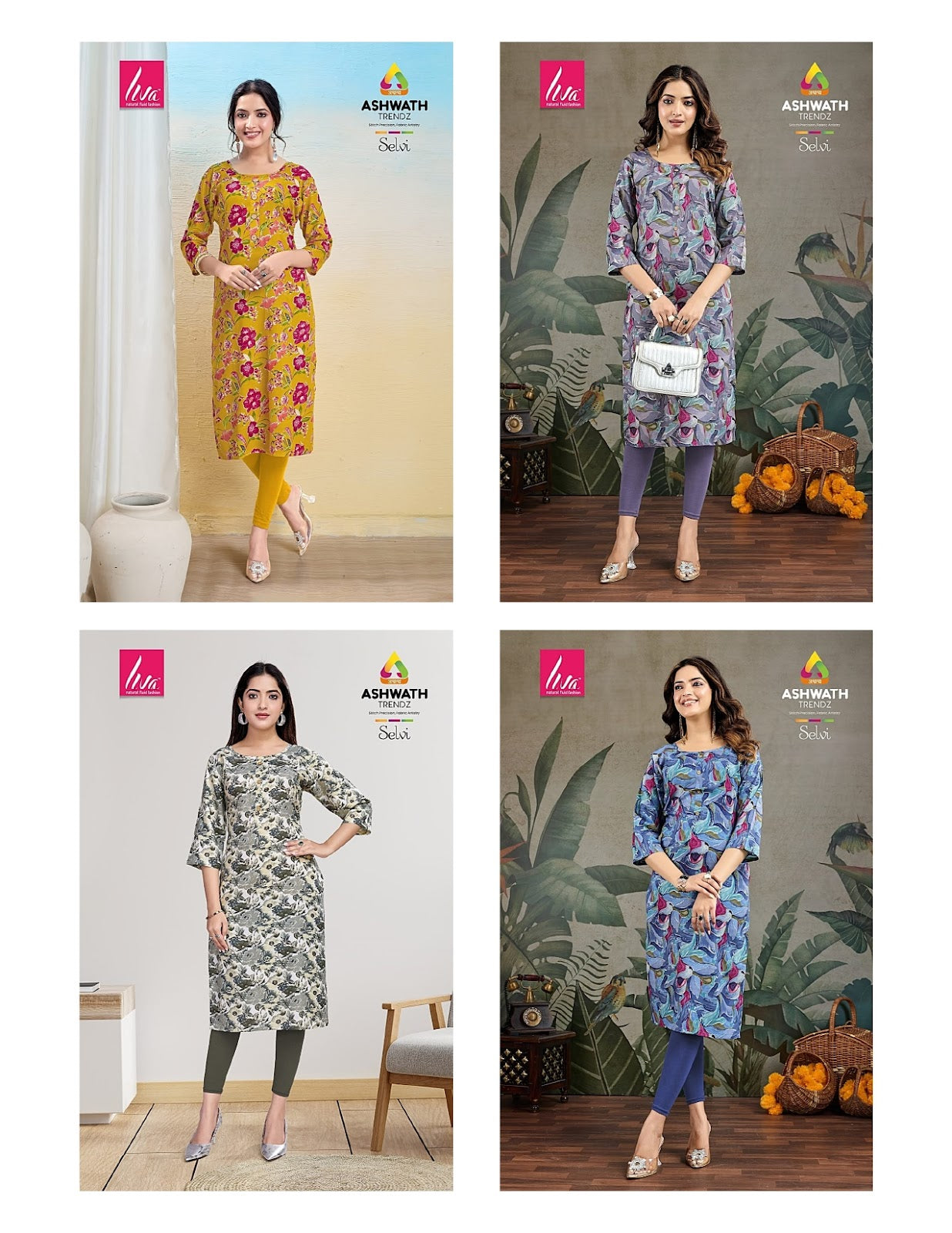 Selvi Ashwath Rayon Straight Cut Kurtis Wholesaler Gujarat