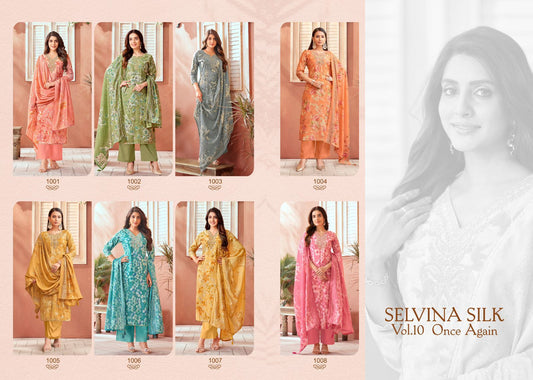 Selvina Silk Vol 10-Once Again Salvi Fashion Modal Silk Pant Style Suits Exporter