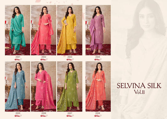 Selvina Silk Vol 11 Salvi Fashion Modal Silk Pant Style Suits Wholesale Price