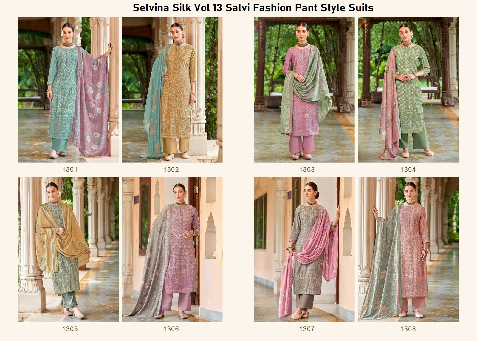 Selvina Silk Vol 13 Salvi Fashion Modal Silk Pant Style Suits Exporter