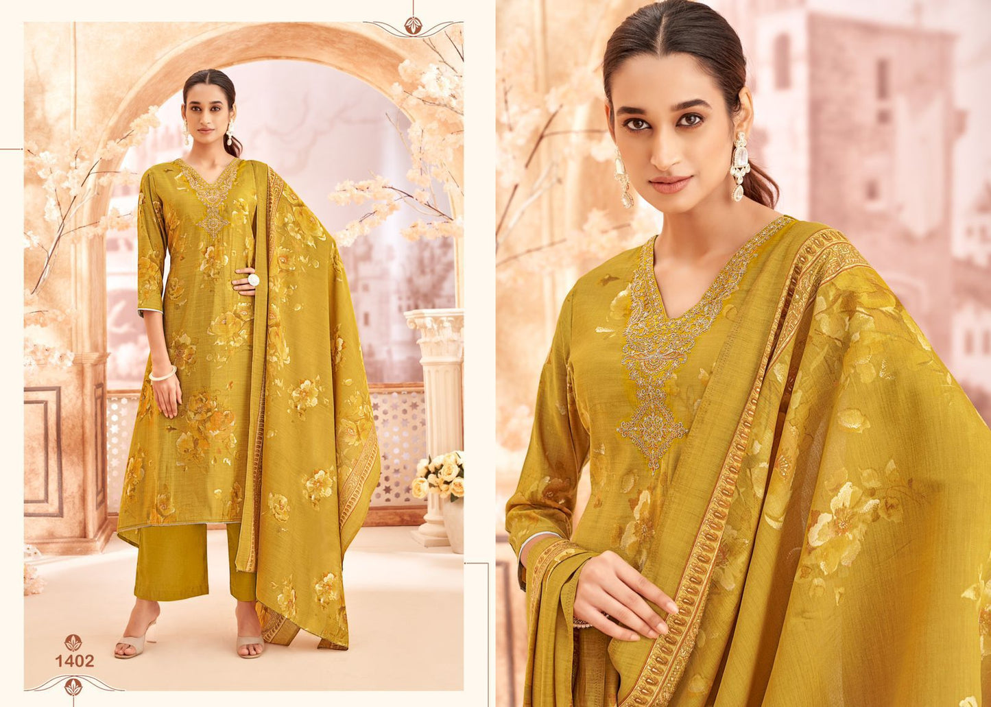 Selvina Silk Vol 14 Salvi Fashion Modal Silk Plazzo Style Suits Exporter
