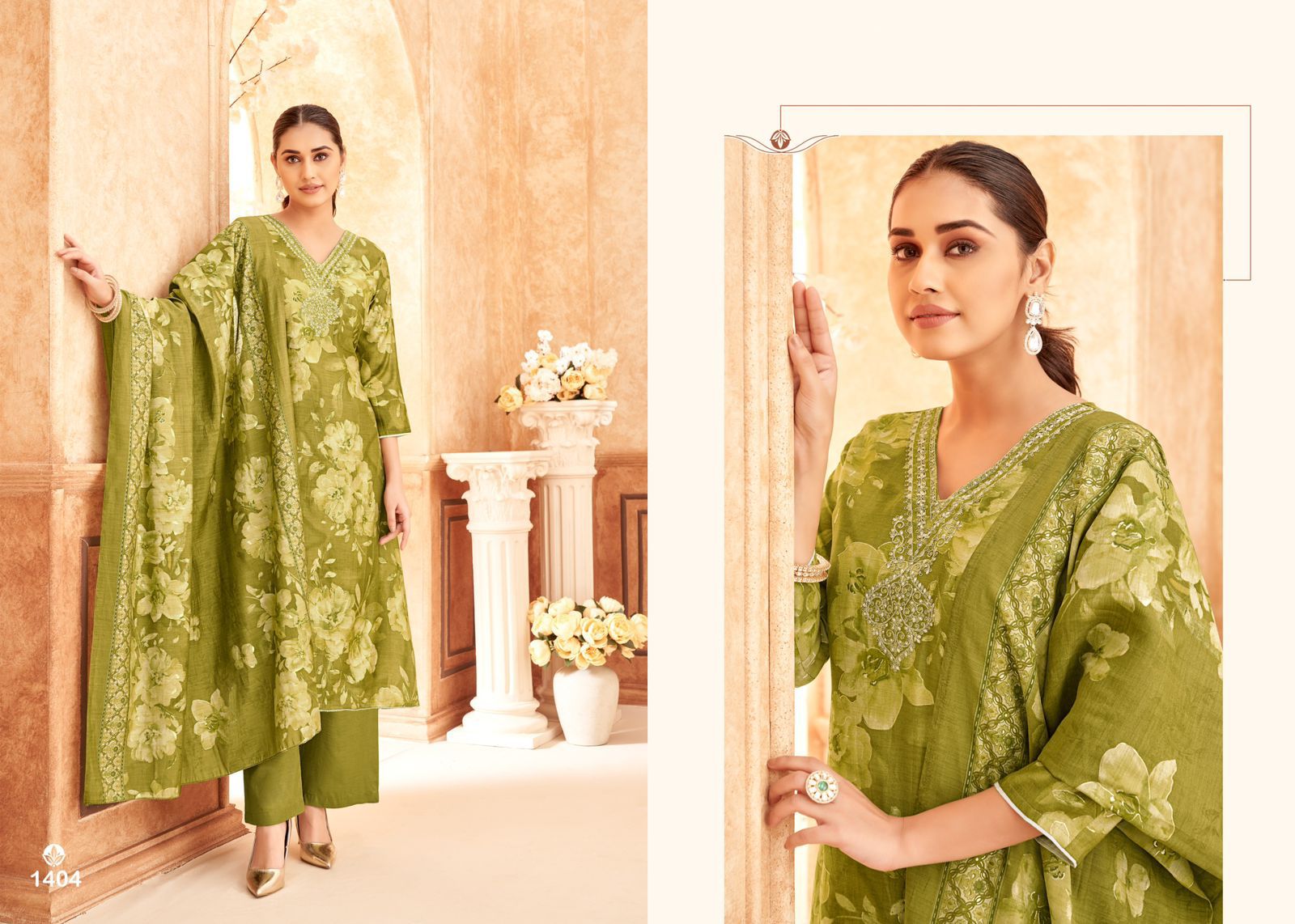Selvina Silk Vol 14 Salvi Fashion Modal Silk Plazzo Style Suits Exporter