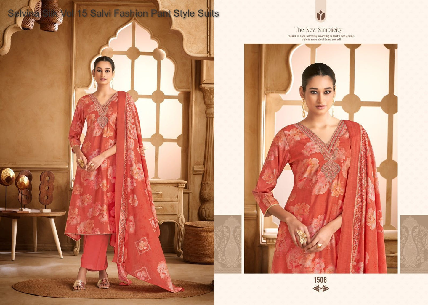 Selvina Silk Vol 15 Salvi Fashion Modal Silk Pant Style Suits Manufacturer Ahmedabad