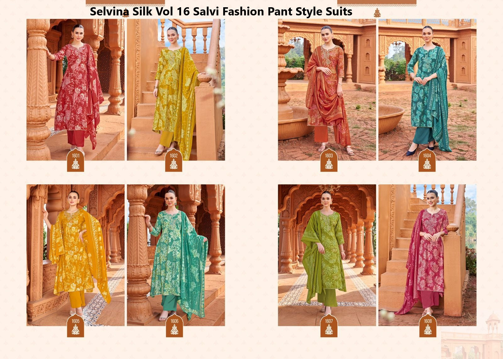 Selvina Silk Vol 16 Salvi Fashion Modal Silk Pant Style Suits Exporter India