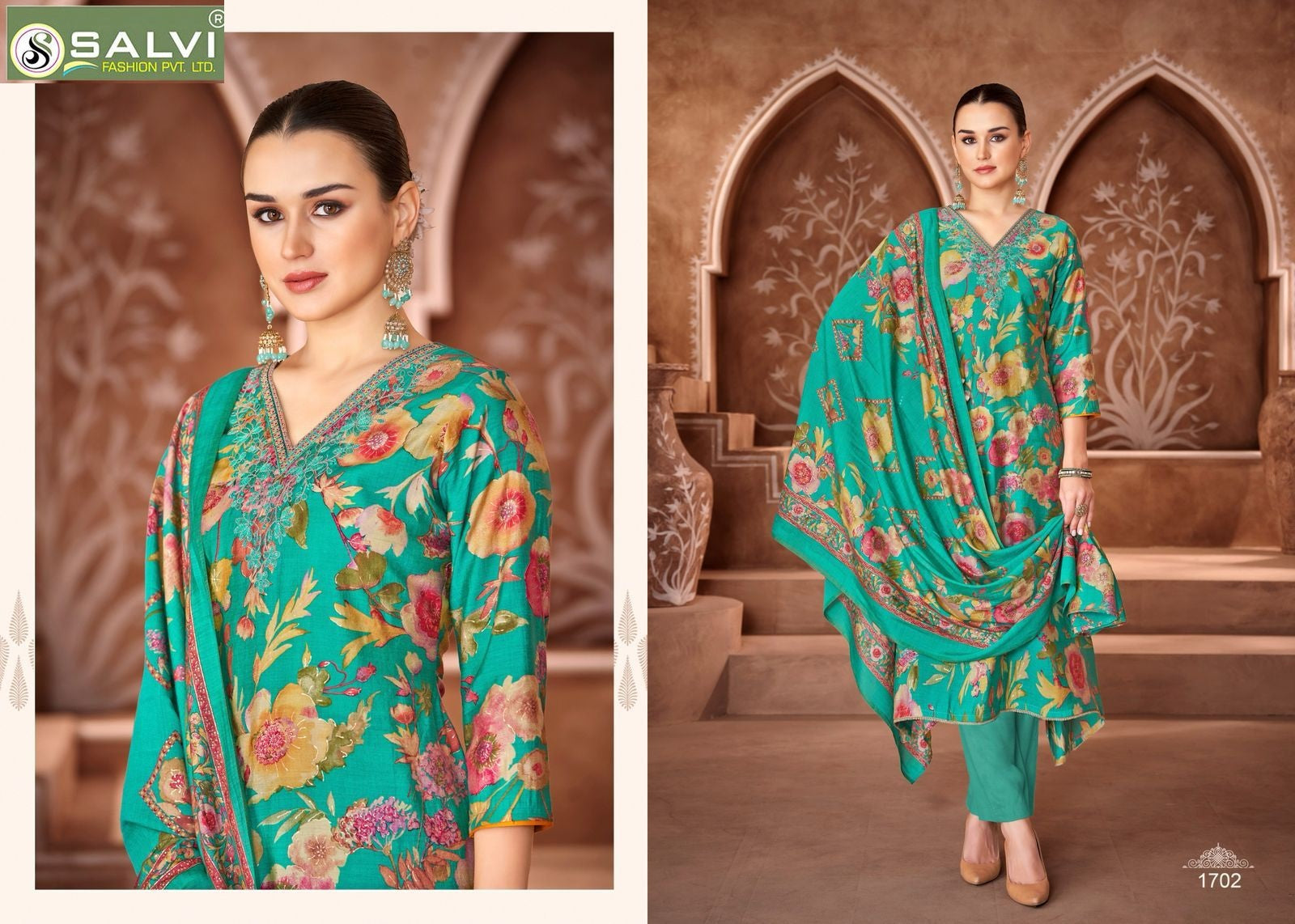 Selvina Silk Vol 17 Salvi Fashion Modal Silk Anarkali Salwar Suits Manufacturer Ahmedabad