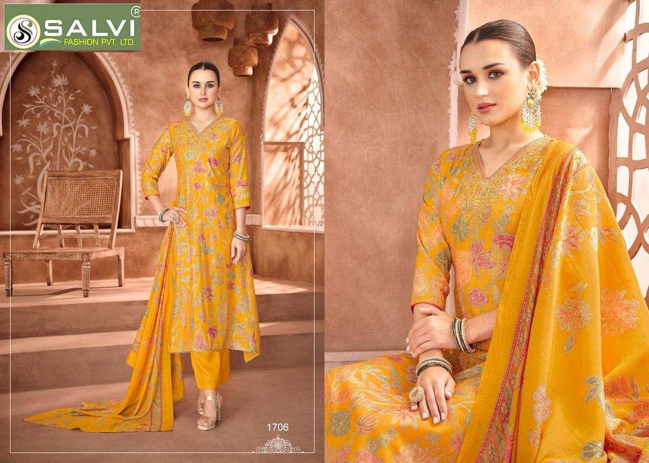 Selvina Silk Vol 17 Salvi Fashion Modal Silk Anarkali Salwar Suits Manufacturer Ahmedabad