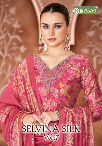Selvina Silk Vol 17 Salvi Fashion Modal Silk Anarkali Salwar Suits Manufacturer Ahmedabad