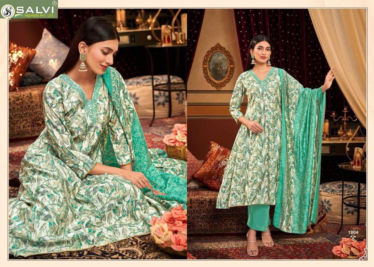 Selvina Silk Vol 18 Salvi Fashion Modal Silk Pant Style Suits Supplier Gujarat