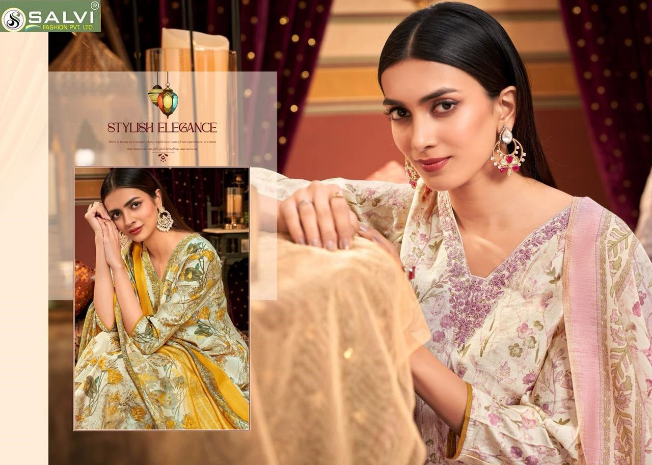 Selvina Silk Vol 18 Salvi Fashion Modal Silk Pant Style Suits Supplier Gujarat