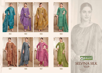 Selvina Silk Vol 19 Salvi Fashion Plazzo Style Suits Wholesale Price