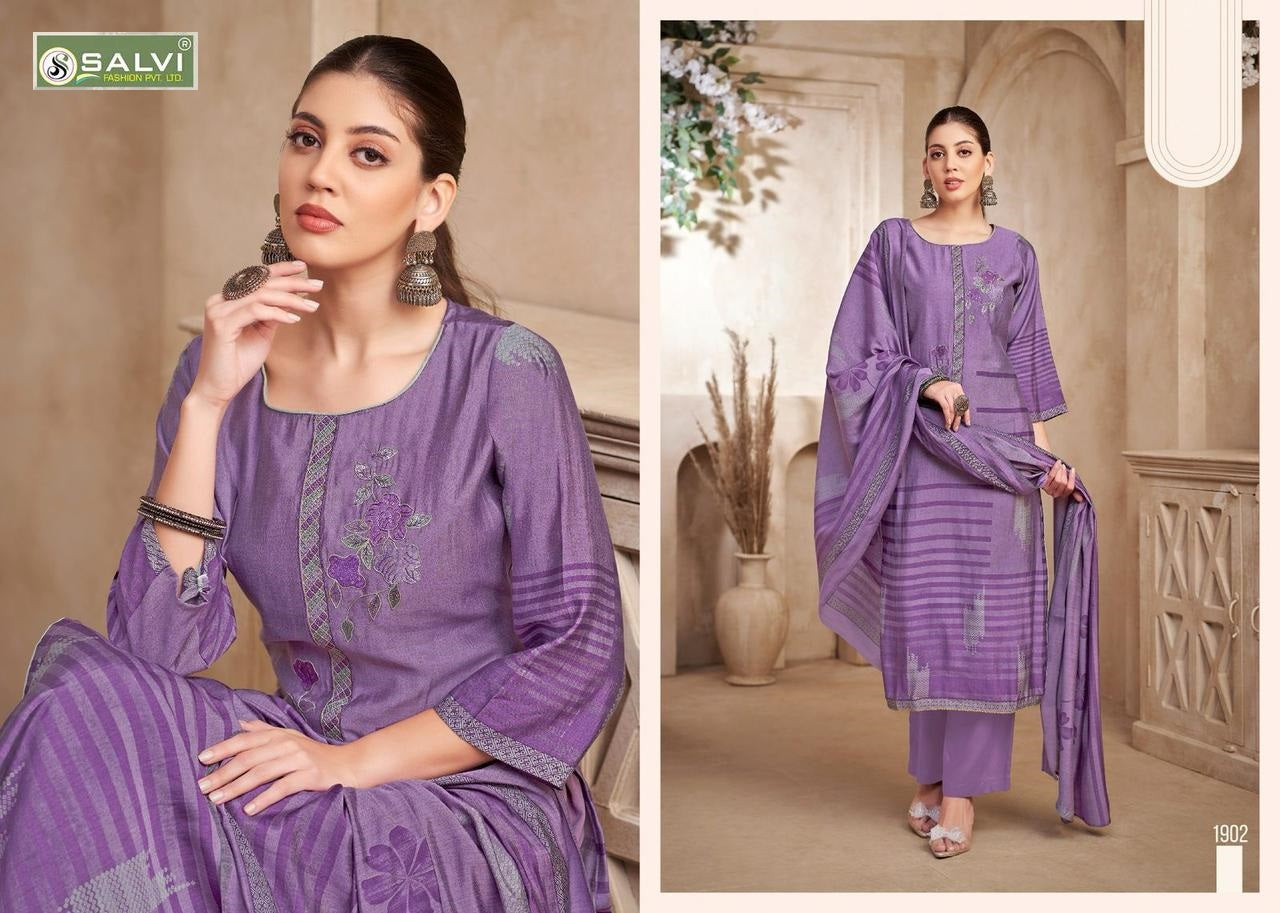 Selvina Silk Vol 19 Salvi Fashion Plazzo Style Suits Wholesale Price