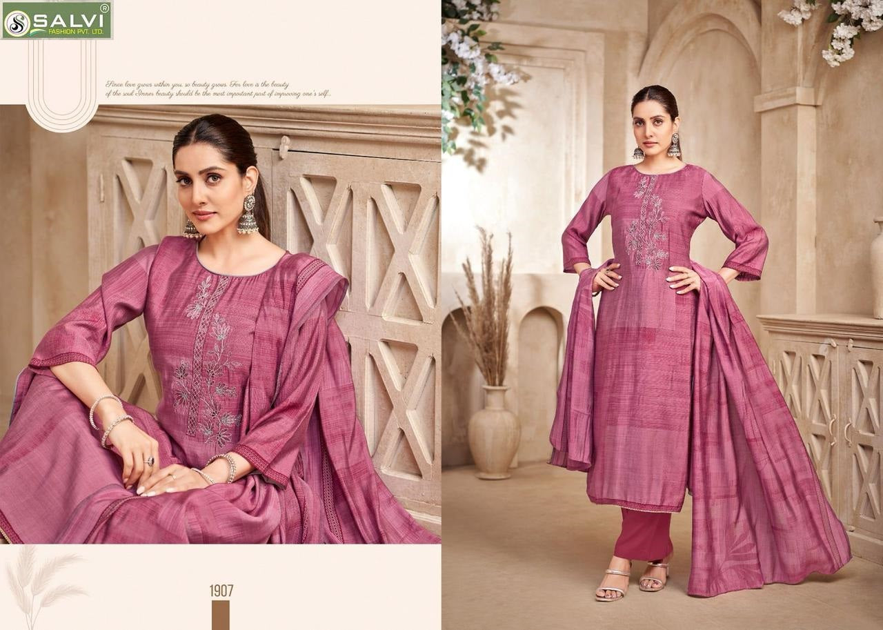 Selvina Silk Vol 19 Salvi Fashion Plazzo Style Suits Wholesale Price