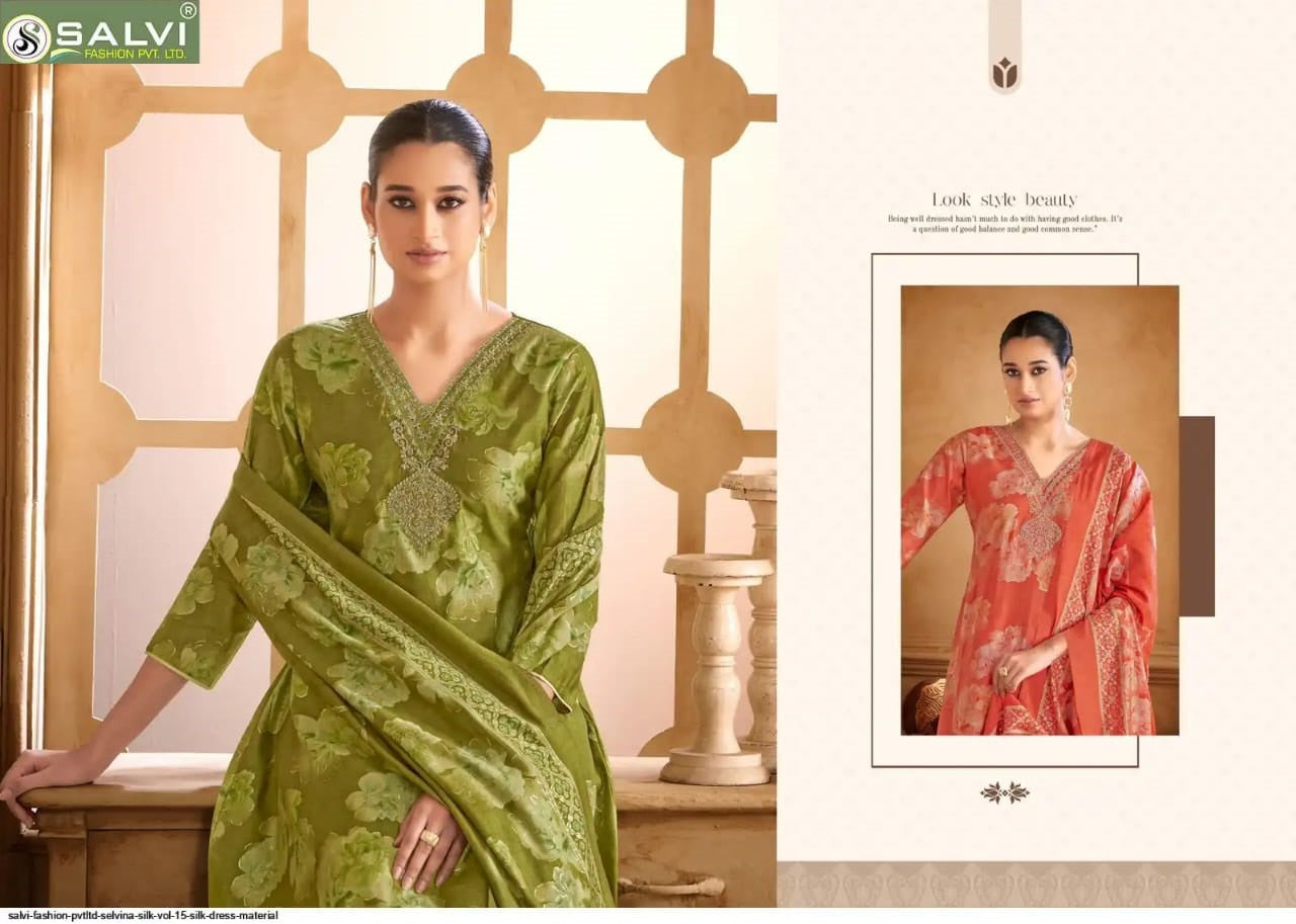 Selvina Silk Vol 20 Salvi Fashion Modal Silk Pant Style Suits Manufacturer India