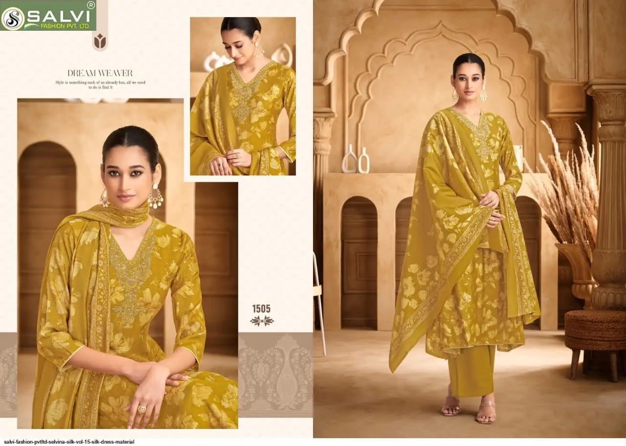Selvina Silk Vol 20 Salvi Fashion Modal Silk Pant Style Suits Manufacturer India