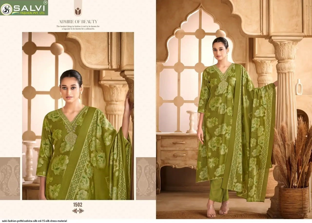 Selvina Silk Vol 20 Salvi Fashion Modal Silk Pant Style Suits Manufacturer India