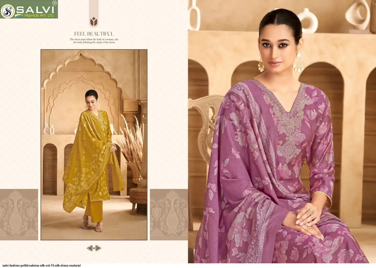 Selvina Silk Vol 20 Salvi Fashion Modal Silk Pant Style Suits Manufacturer India
