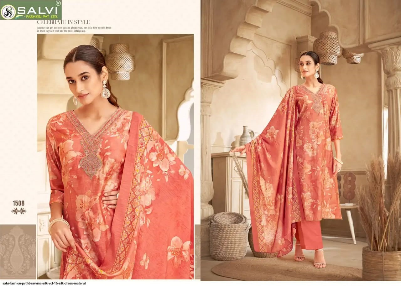 Selvina Silk Vol 20 Salvi Fashion Modal Silk Pant Style Suits Manufacturer India