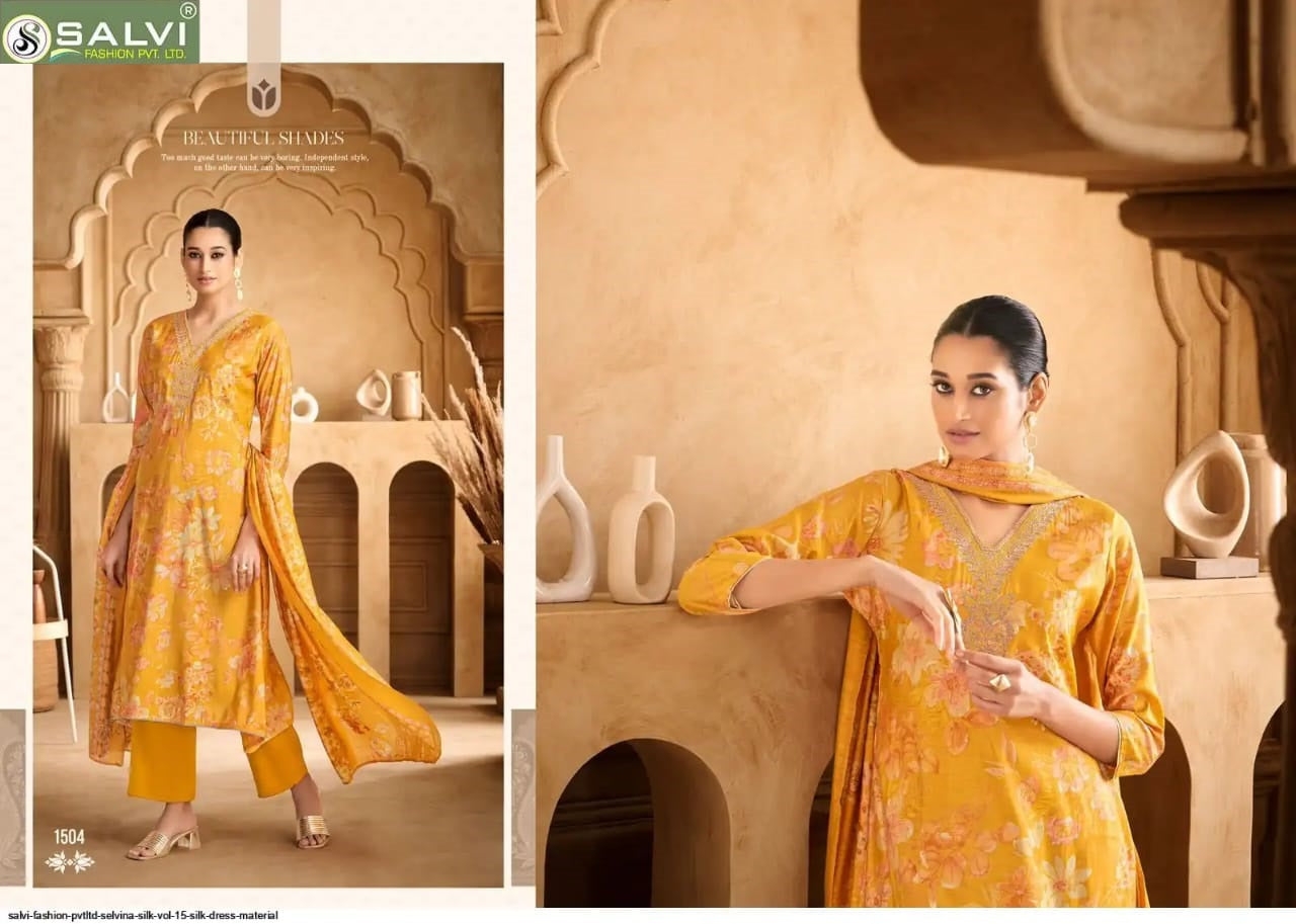 Selvina Silk Vol 20 Salvi Fashion Modal Silk Pant Style Suits Manufacturer India