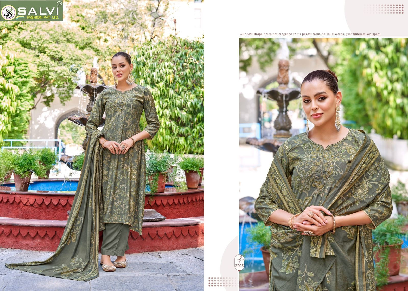 Selvina Silk Vol 22 Salvi Fashion Modal Silk Pant Style Suits Exporter Ahmedabad