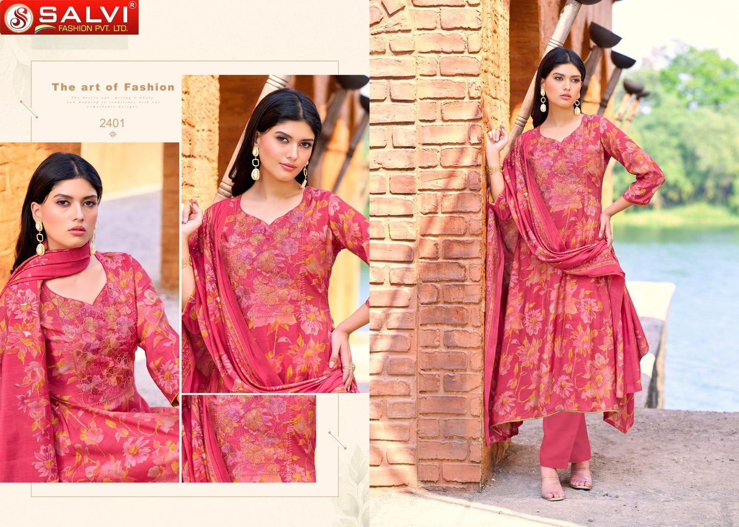 Selvina Silk Vol 24 Salvi Fashion Modal Silk Pant Style Suits Wholesale Price