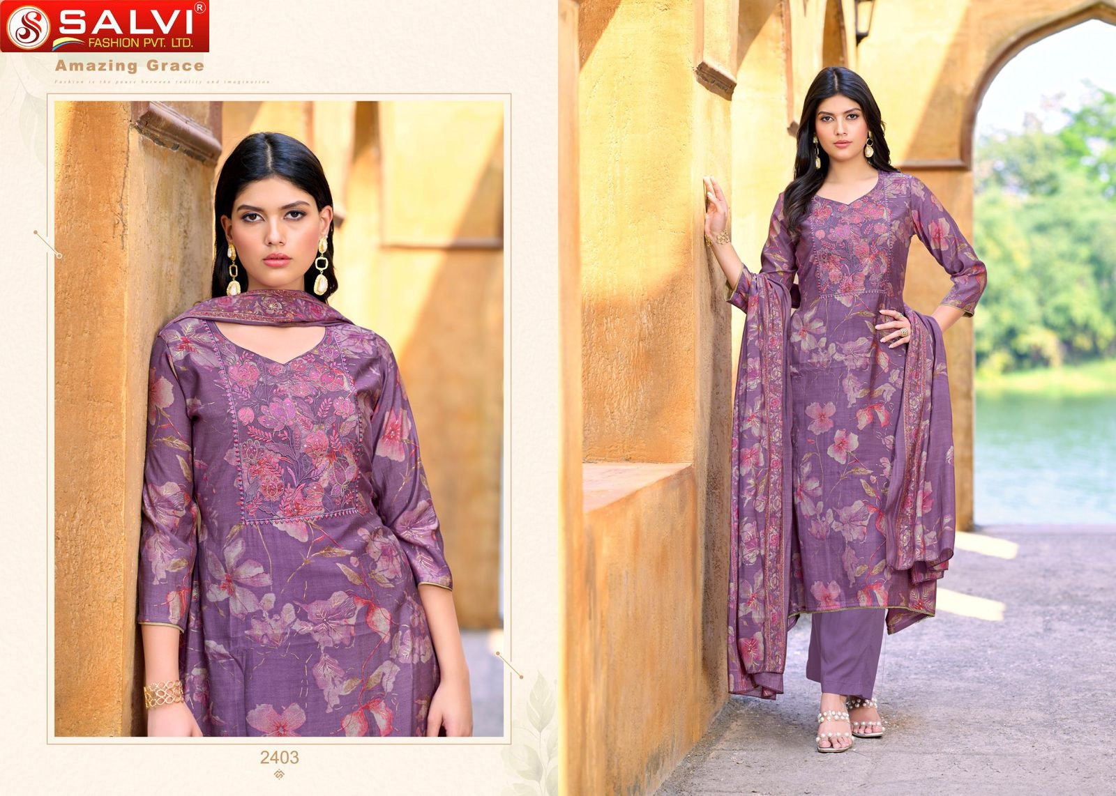 Selvina Silk Vol 24 Salvi Fashion Modal Silk Pant Style Suits Wholesale Price