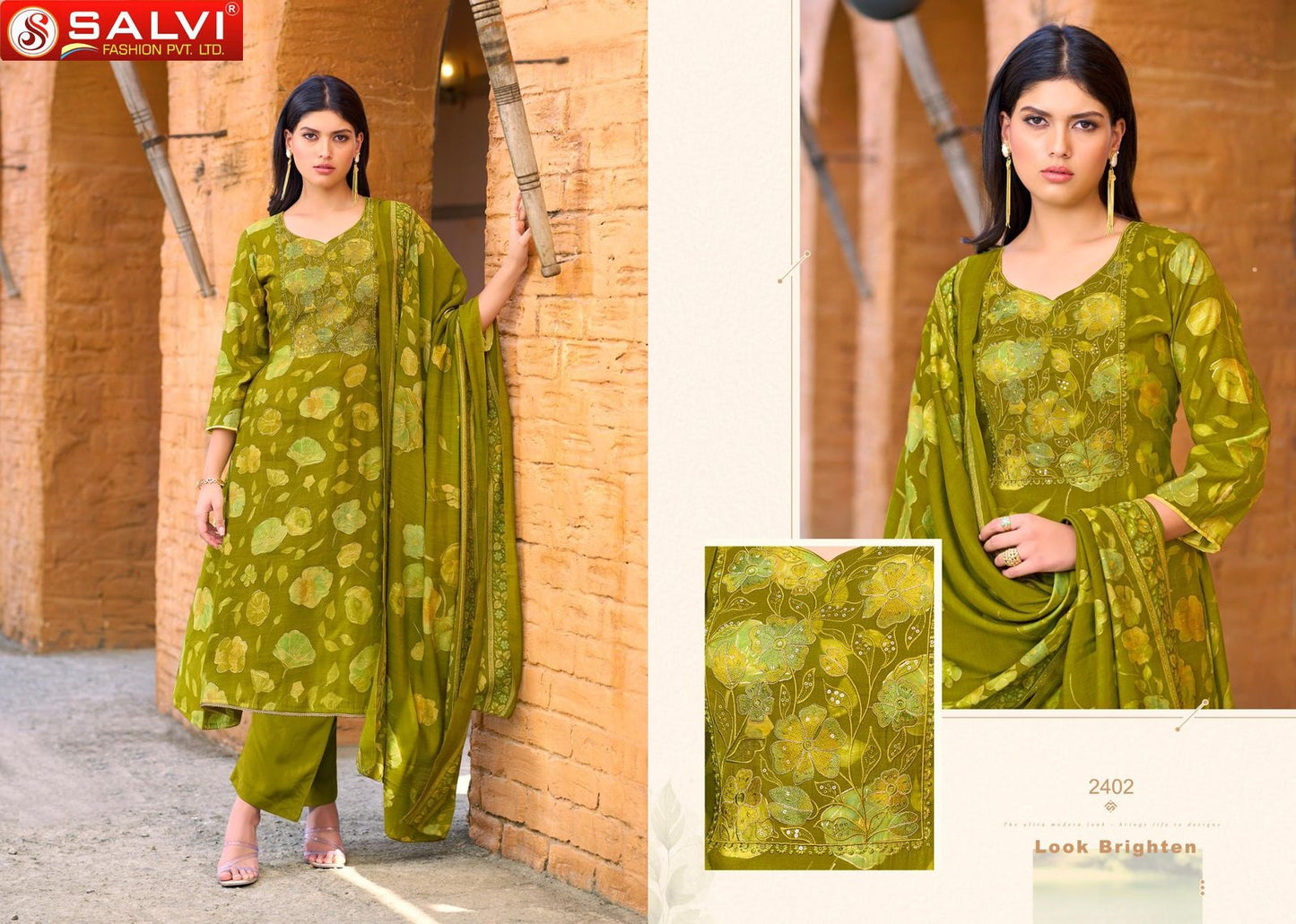 Selvina Silk Vol 24 Salvi Fashion Modal Silk Pant Style Suits Wholesale Price