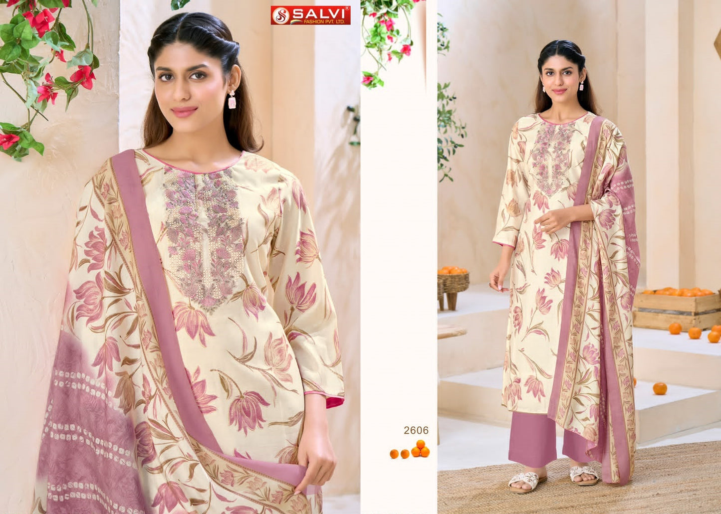 Selvina Silk Vol 26 Once Again Salvi Fashion Modal Silk Pant Style Suits Wholesale Rate