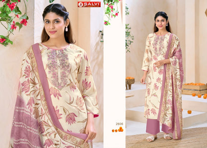Selvina Silk Vol 26 Once Again Salvi Fashion Modal Silk Pant Style Suits Wholesale Rate